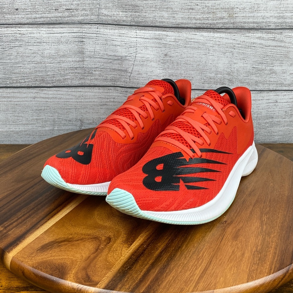 New Balance Men's Red and Black Athletic Running Shoes - Picture 2 of 12